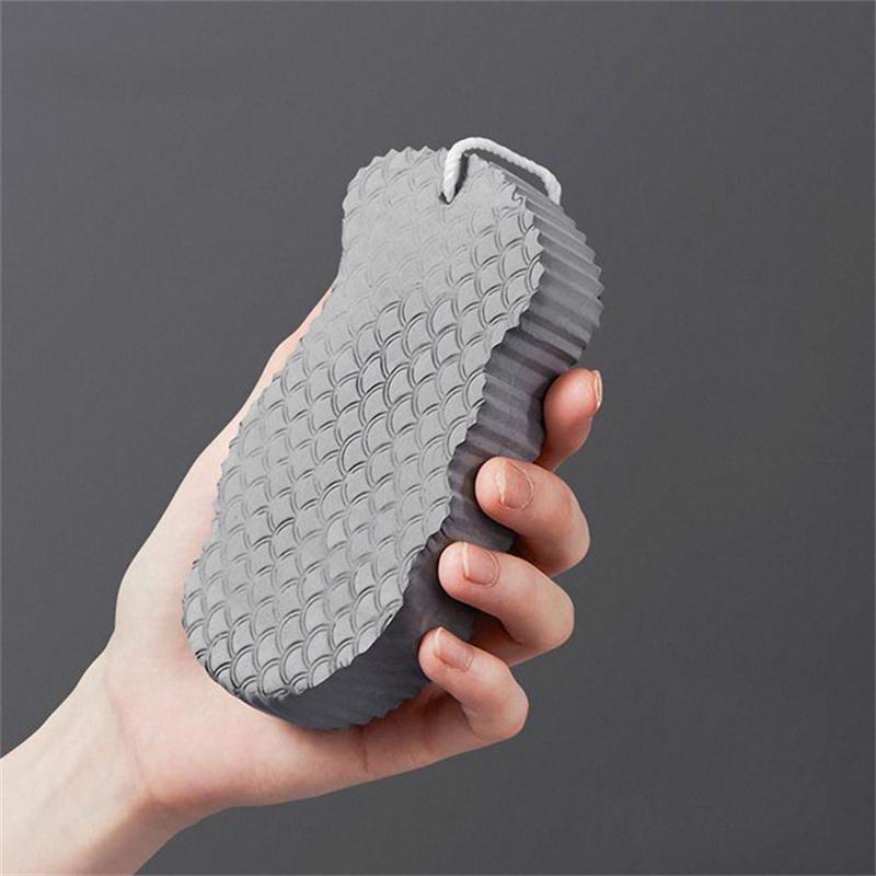Magic Sponge Kinder Badeschwamm Körper Dead Skin Remover Peeling Massagegerät Reinigung Duschbürste Exfoliante grau