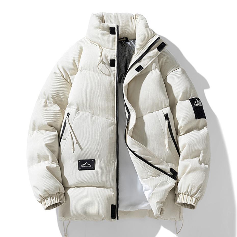 8XL Übergröße Herren Parkas Winter Verdickt Warme Jacken Gefütterte Mäntel Freizeit Locker Stehkragen Jacken Mann Große Größe 7XL Parkas 5XL weiß