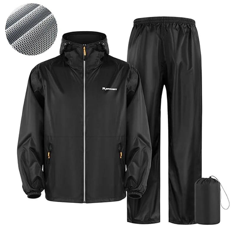 Große Größe 6XL Wasserdichte Regenmantel-Anzug für Erwachsene für den Sommer Unisex Motorrad-Regenmantel Leicht Atmungsaktiv Outdoor-Regenbekleidung XXXL