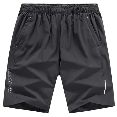 Große Größen 7XL,8XL,9XL 10xL Lässige Jogging-Sportshorts Herren Elastischer Bund Sommer Badeshorts Atmungsaktiv Schnelltrocknend Boardshorts L graue