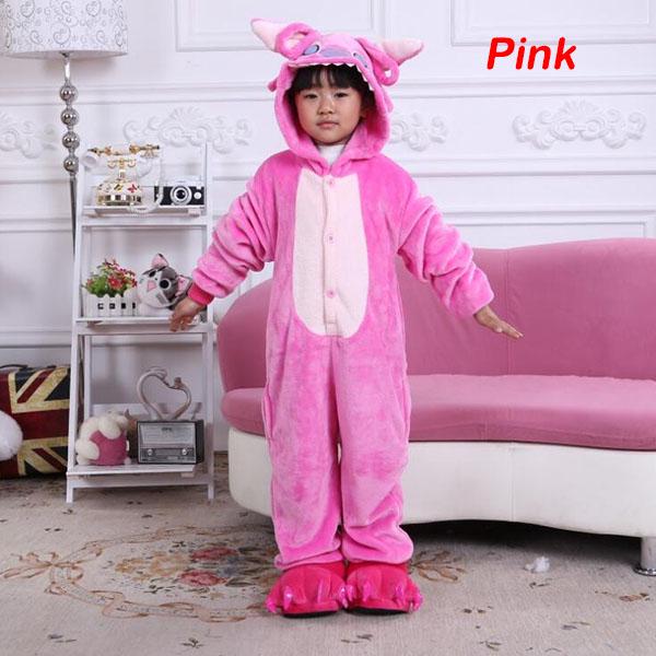 Kinderkleidung mit Kapuze, Strampler, Nachtwäsche, Winter, Kinder, Flanell-Pyjama, modisch 100 rosa
