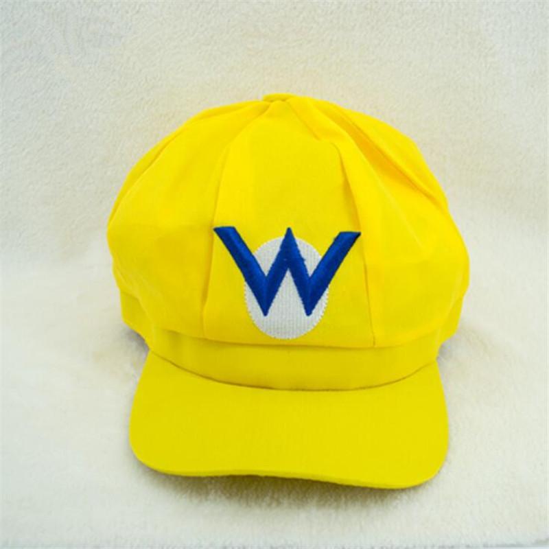 Spiel Super Mari Luigi Bros Cosplay Hut Kappe Yoshi Wario Waluig Hüte Karneval Halloween Party Jungen Mädchen Kostüme Prop gold