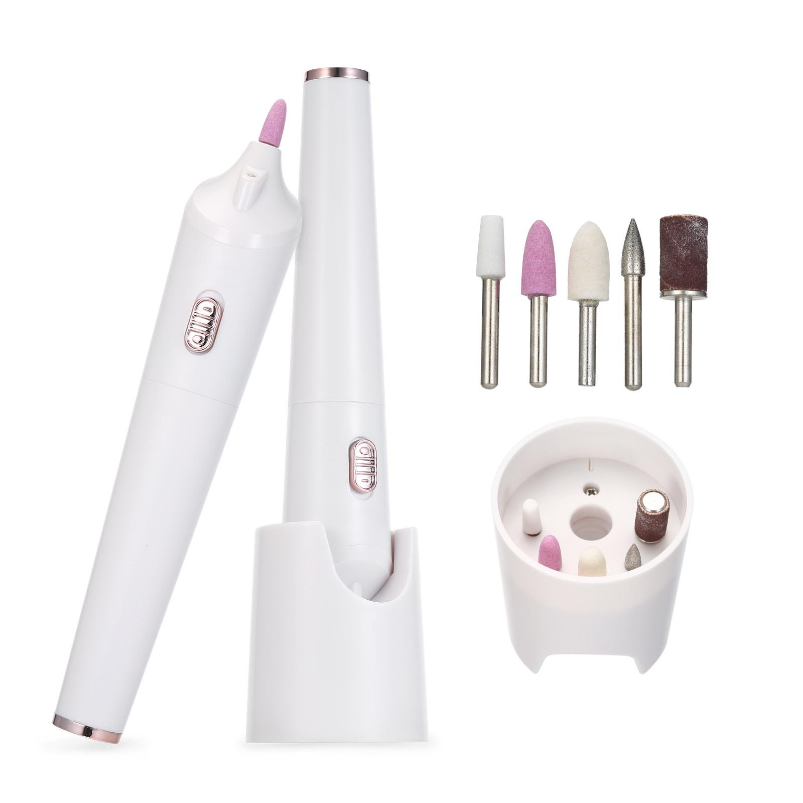 Elektrische Acryl Nagel Bohrer Datei Maschine Kit Nagel Bohrer Bits Maniküre Nagel Gel Entfernung weiß