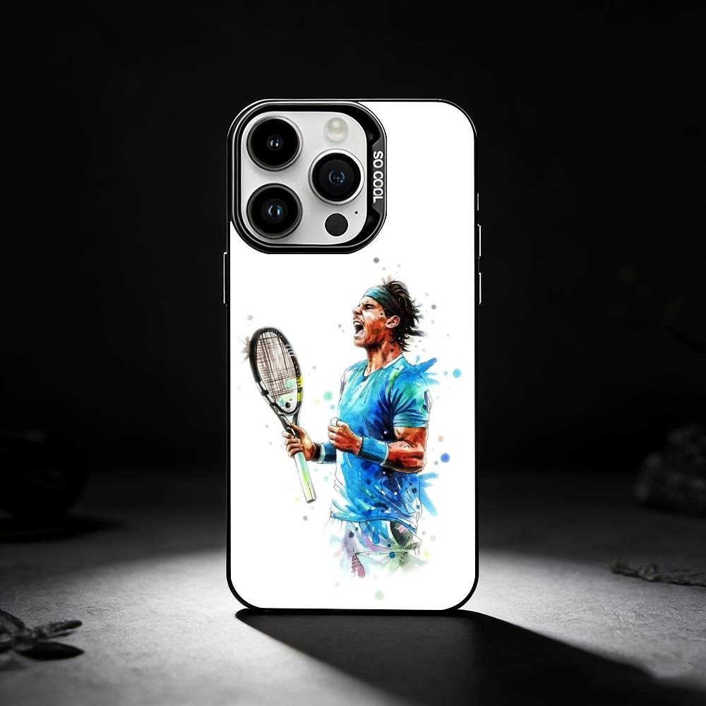 Tennis R-Rafael N-Nadal Handyhülle Für iPhone 17,16,15,14,13,12,11 Plus,Pro Max,XS,Farbige silberne Handyhülle iPhone17