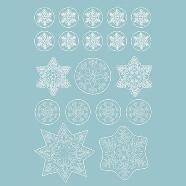 Rentier-Fensteraufkleber, Weihnachtsdekoration, Weihnachtsmann, Schneeflocke, kreative DIY-Aufkleber für Glas, Weihnachtsaufkleber A