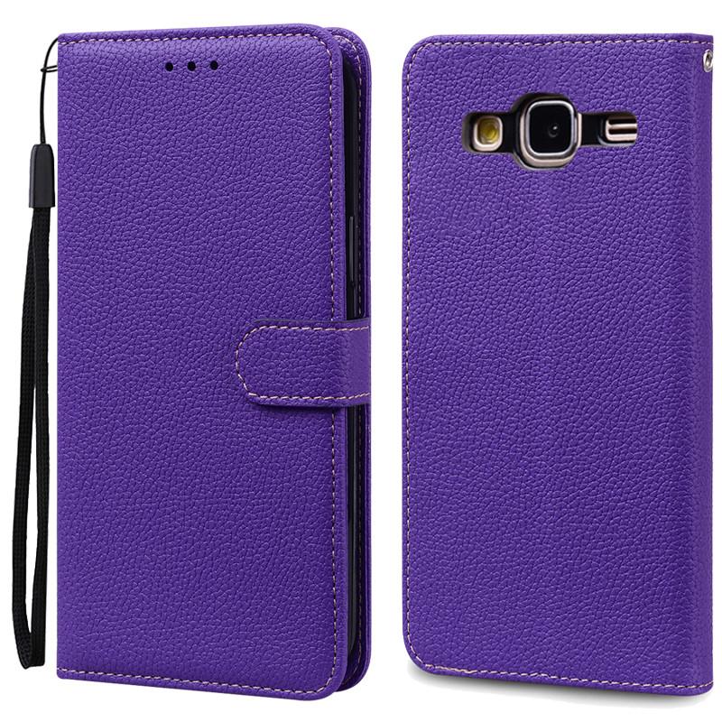 Für Samsung Galaxy J3 2016 Fall Flip Leder Abdeckung Für Samsung J3 2016 Fall Brieftasche Telefon Fall Für Samsung Galaxy J3 6 2016 J320F For Samsung J3 2016 dunkelviolette