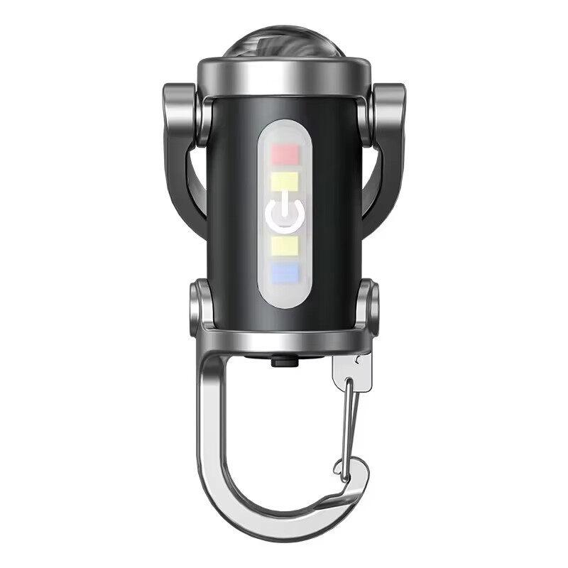 COB LED Mini Schlüsselanhänger Taschenlampe USB Wiederaufladbar Tragbare Taschenlampe Schlüsselanhänger Licht Camping Taschenlampe Lampe Für Outdoor Camping Angeln Wandern