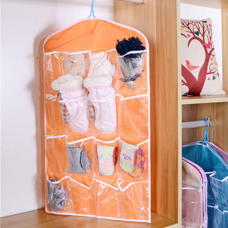 16 Gedoge Schrank Unterwäsche Socken Sortiertasche Hängetasche Hängeaufbewahrung Anordnung Tasche Stall orange