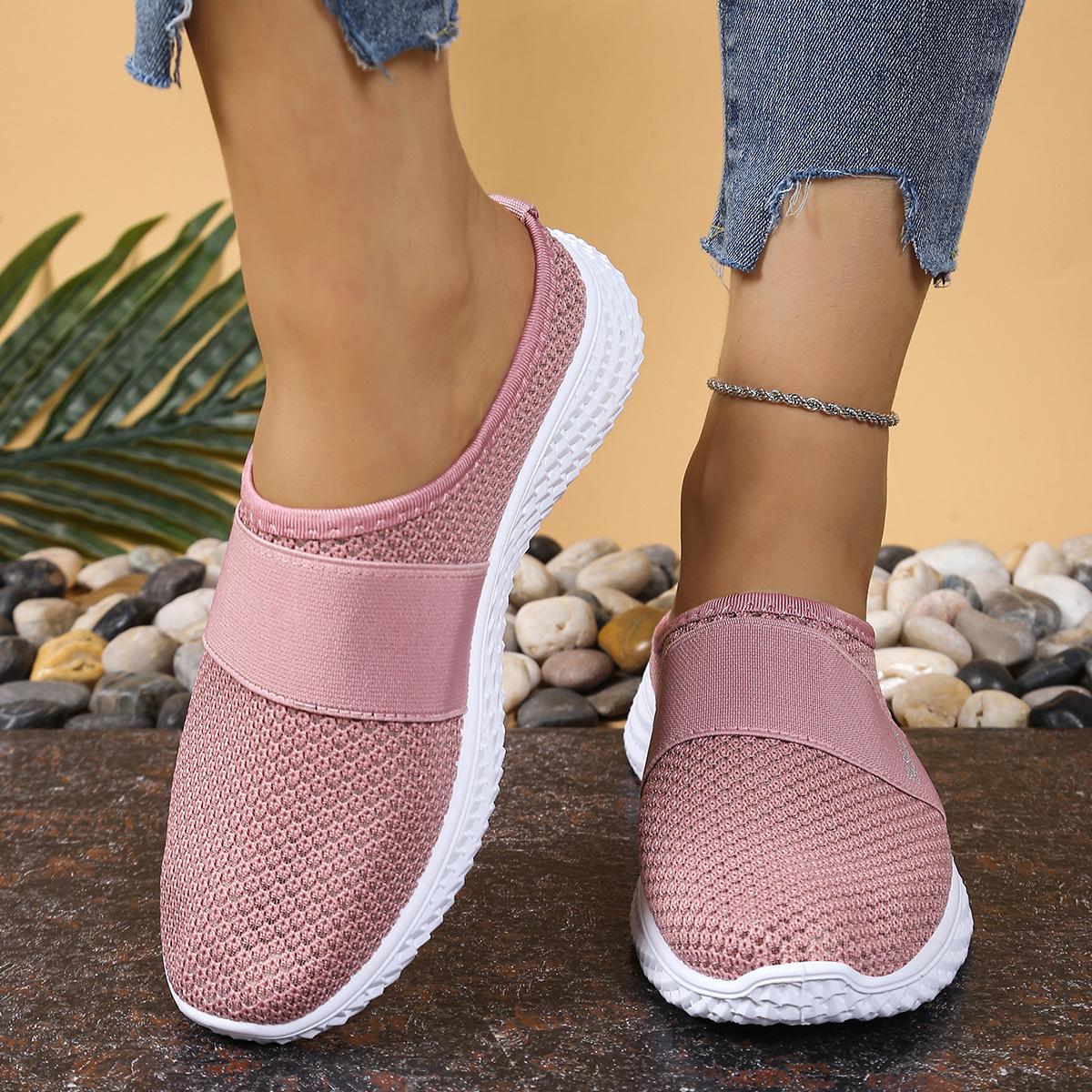 Damen Freizeit-Sportschuhe, Ein-Fuß-Kick, Geeignet für Frühling und Sommer Strandurlaub, Reisen und Freizeit, Mesh geeignet für Übergrößen-Frauen 41