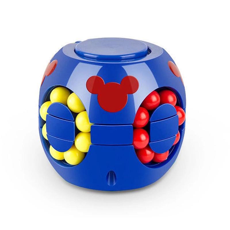 Mode Fidget Spinner Zauberwürfel Lustige Rotierende Zauberwürfel Kinder Puzzle Spielzeug Geschenke Stress Relief 1Pc blau