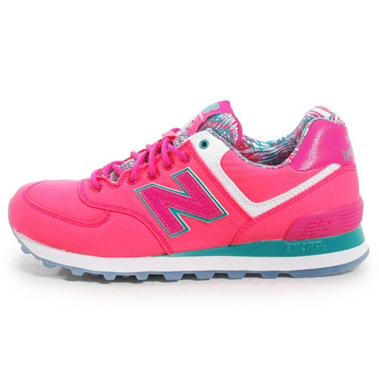 New Balance 574 Island Pack - Laser Pink Damen Sneaker Grün Blau WL574IGP 37
