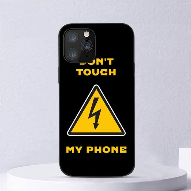 Dont Touch My Phone Handyhülle für iPhone 11 12 Mini 13 14 Pro Xs Max X 8 7 6s Plus 5 Se Xr Shell iPhone11