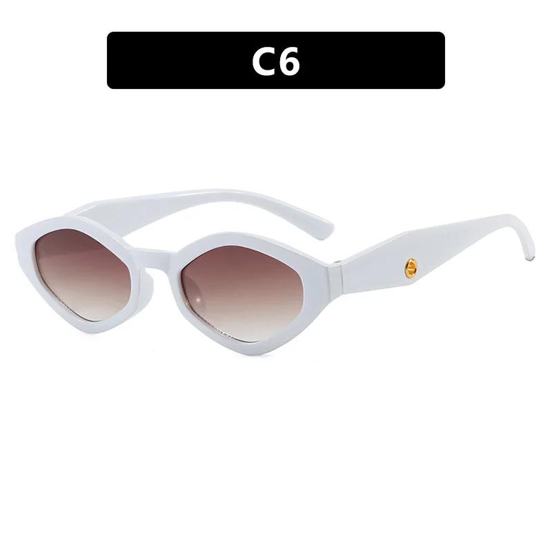Retro Kleiner Stil Sonnenbrillen für Männer Brillen Outdoor Brillen Persönlichkeitsrahmen Sonnenbrillen Frauen Marke Designer Vintage Uv400 weiß