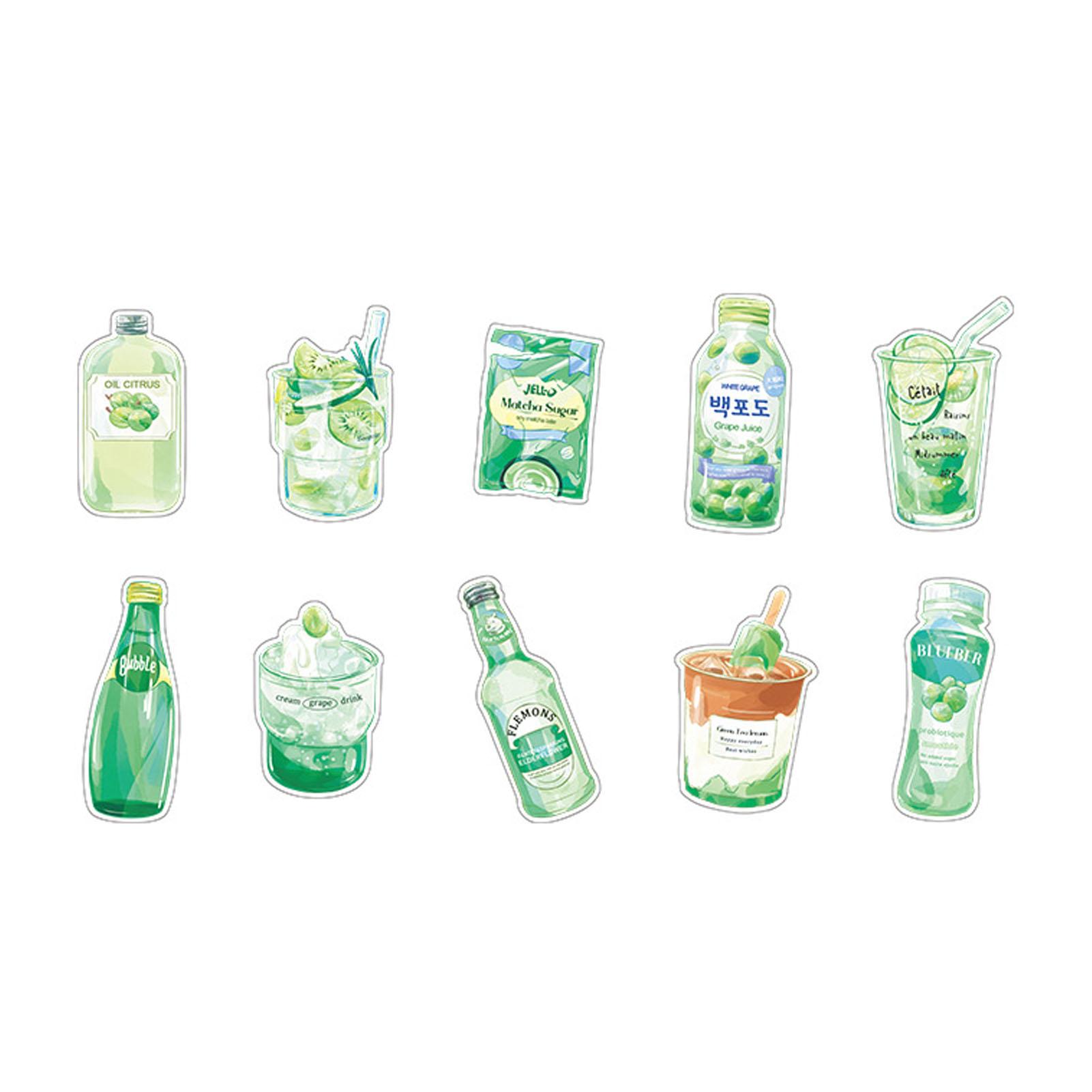 10 Stück Journal Sticker Papier Klebeaufkleber Hübsches Design Lieblich Exquisit Journal Papier Deko für