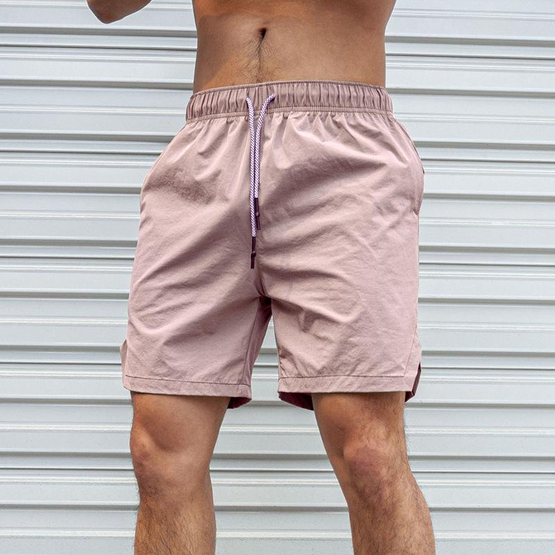 Männer Shorts Leichte Dünne Kurze Hosen Laufen Squat Fitness Shorts Männer GYM Tragen Schnell trocknende Kordelzug Shorts XXXL rosa