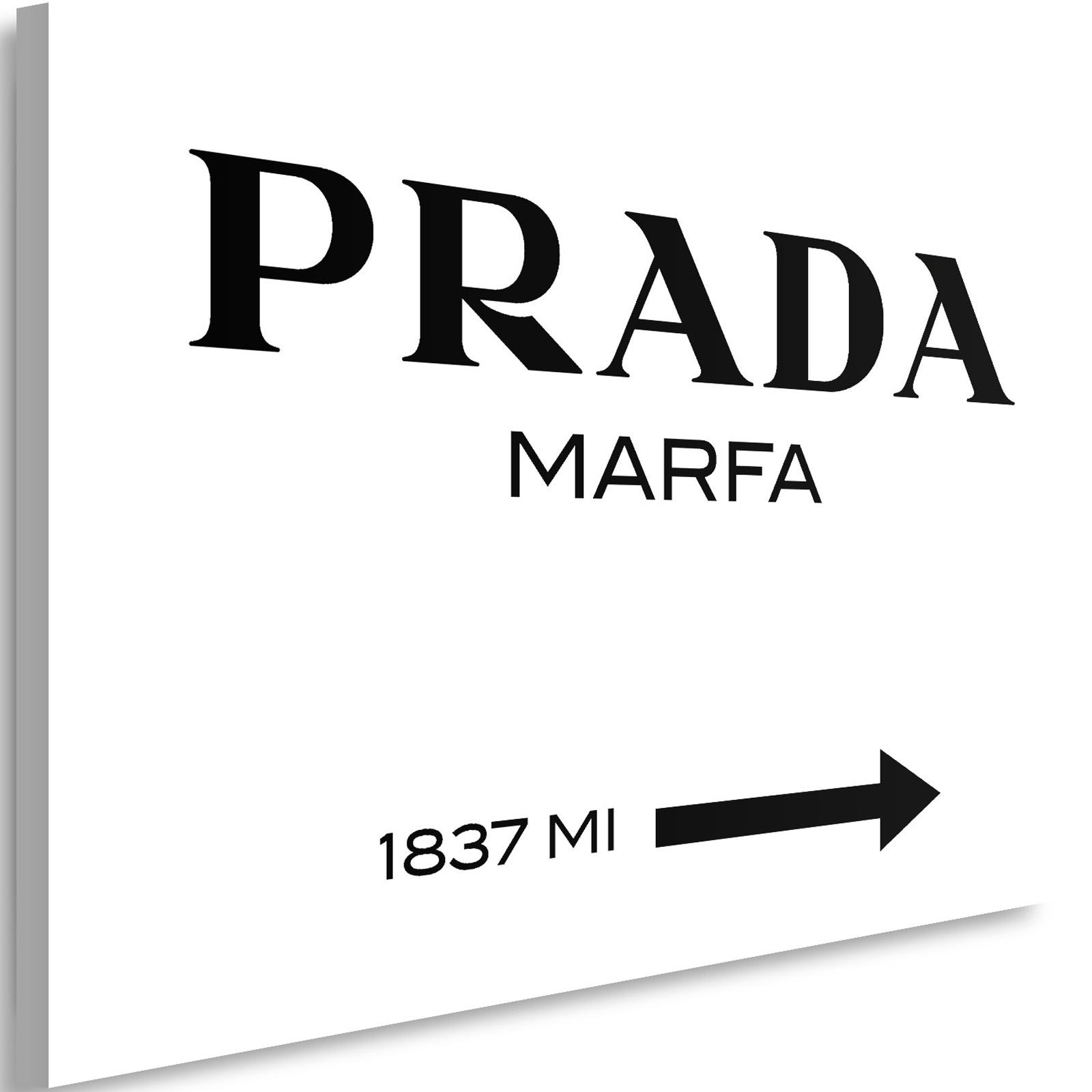 Leinwandbild Prada Marfa Mode Mode 60x40 weiß