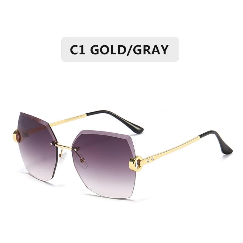 Luxus Sonnenbrille Frauen Mode Schwarz Retro Sonnenbrille Vintage Dame Sommer Stil Sonnenbrille Weibliche Berühmte UV400 C1 white