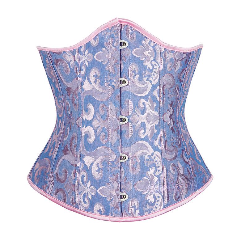Damen Korsett Court Korsett Bustier Figurformende Weste Hochzeit Bottoming Waist Seal Damen Funktionelle Körperformende Unterwäsche XL blau