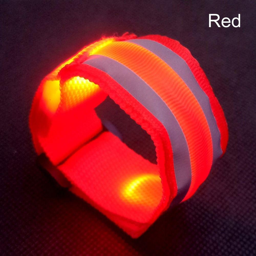 Gurt Sicherheit Reflektierender Gürtel Batterie Leuchtendes Armband Nachtlaufen Armband LED Leuchtendes Armband rot