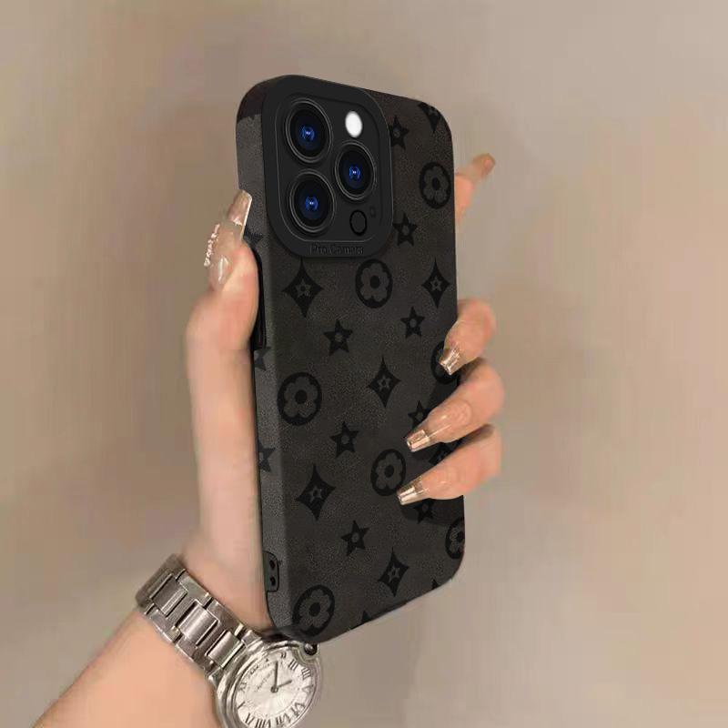 Vintage Muster Lammleder Handyhülle Für iPhone 17 Pro Max Air 16 16e 15 14 13 12 11 Pro Max Plus X XS MAX XR Rückseite iPhone 14 Pro