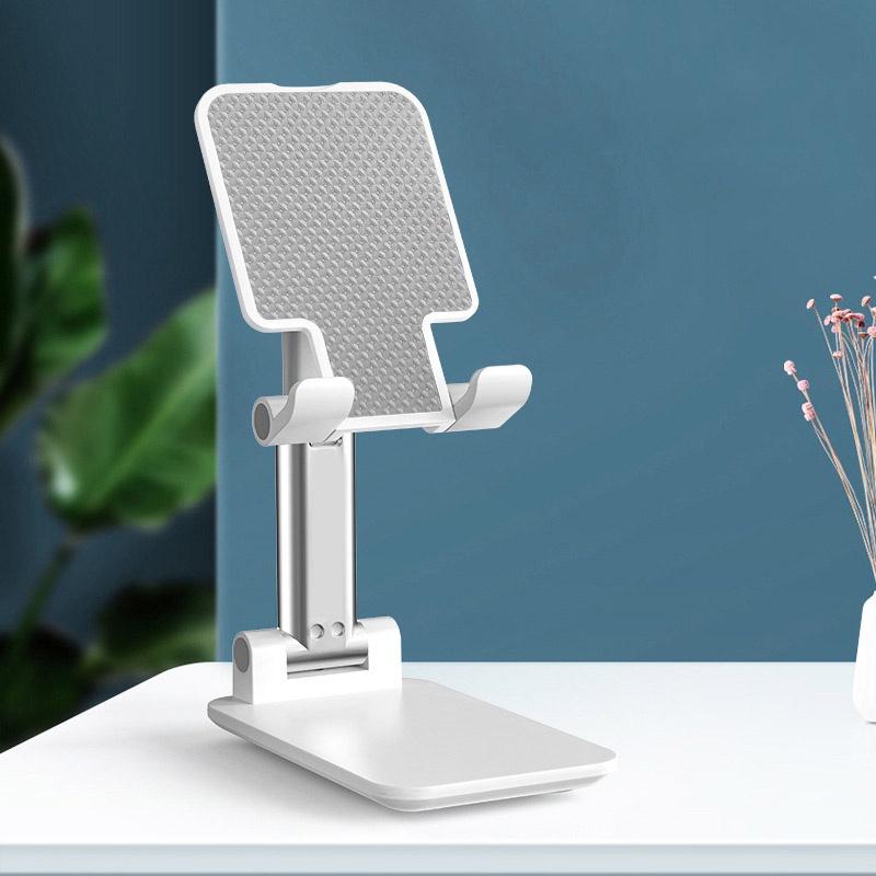 Universeller Desktop-Handy-Halter für IPhone und iPad, verstellbarer Tablet-Klapptisch, Handy-Schreibtisch-Ständer, 1 Stück weiß