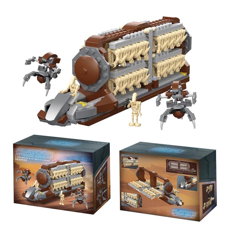 522PCS Weltraumkrieg Transportfahrzeug Bausteine Alienkrieg Soldat Automodell Steine Desktop Dekoration Spielzeug Kinder Weihnachtsgeschenke