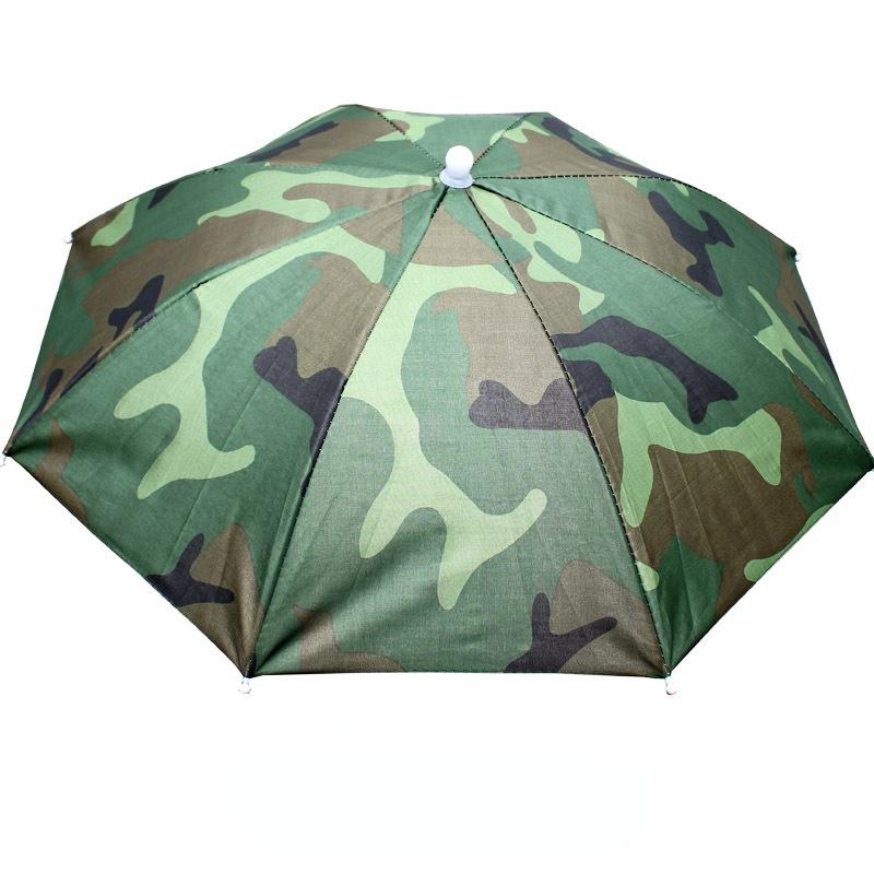 Faltbarer Regenschirm, Hut, Mütze, Kopfbedeckung, Regenschirm für Angeln, Wandern, Strand, Camping, Mütze, Kopfbedeckungen im Freien camouflage