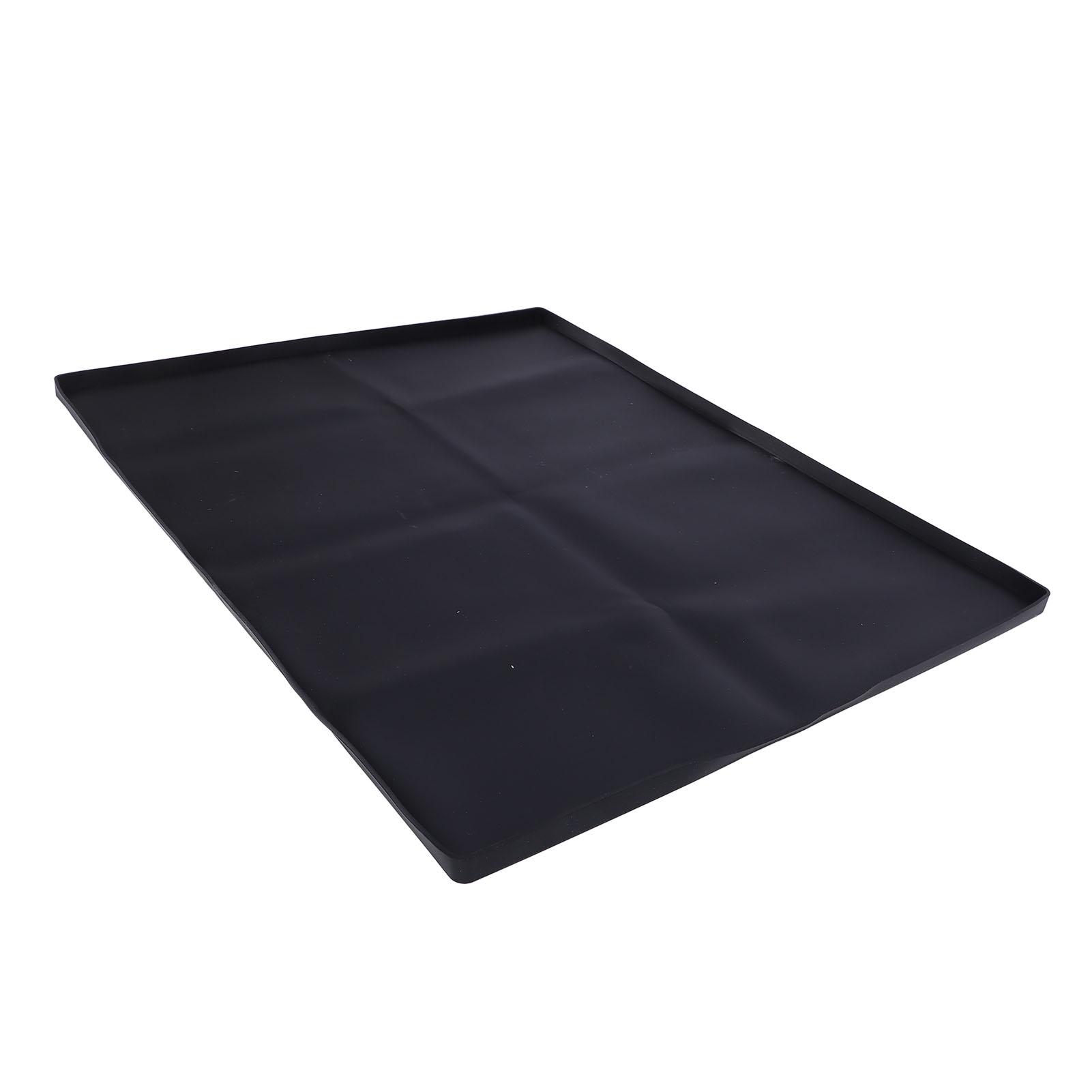 Waschtrockner Obermatte 50x60cm Rutschfestes Silikon Waschmaschine Oberseitenschutz Abdeckung für Waschküche schwarz
