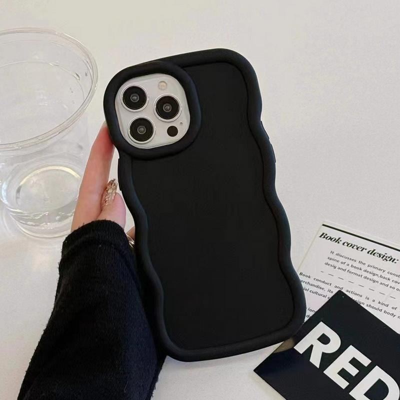 Für iPhone 16 Pro 15 14 Plus 15 14 13 12 Pro Max 11 Plus Cloud Plain Color Tpu Weiche stoßfeste Telefonhülle iPhone 13 schwarz