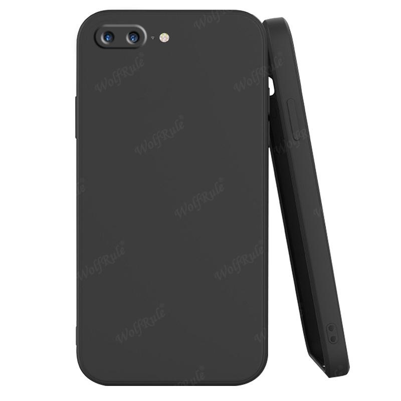 Für iPhone 8 Plus Hülle Abdeckung Apple iPhone 7 8 6 6S Plus Capas Bumper Original Flüssigsilikon TPU Soft Cover Für iPhone 8 Plus For iPhone 6S Plus schwarz