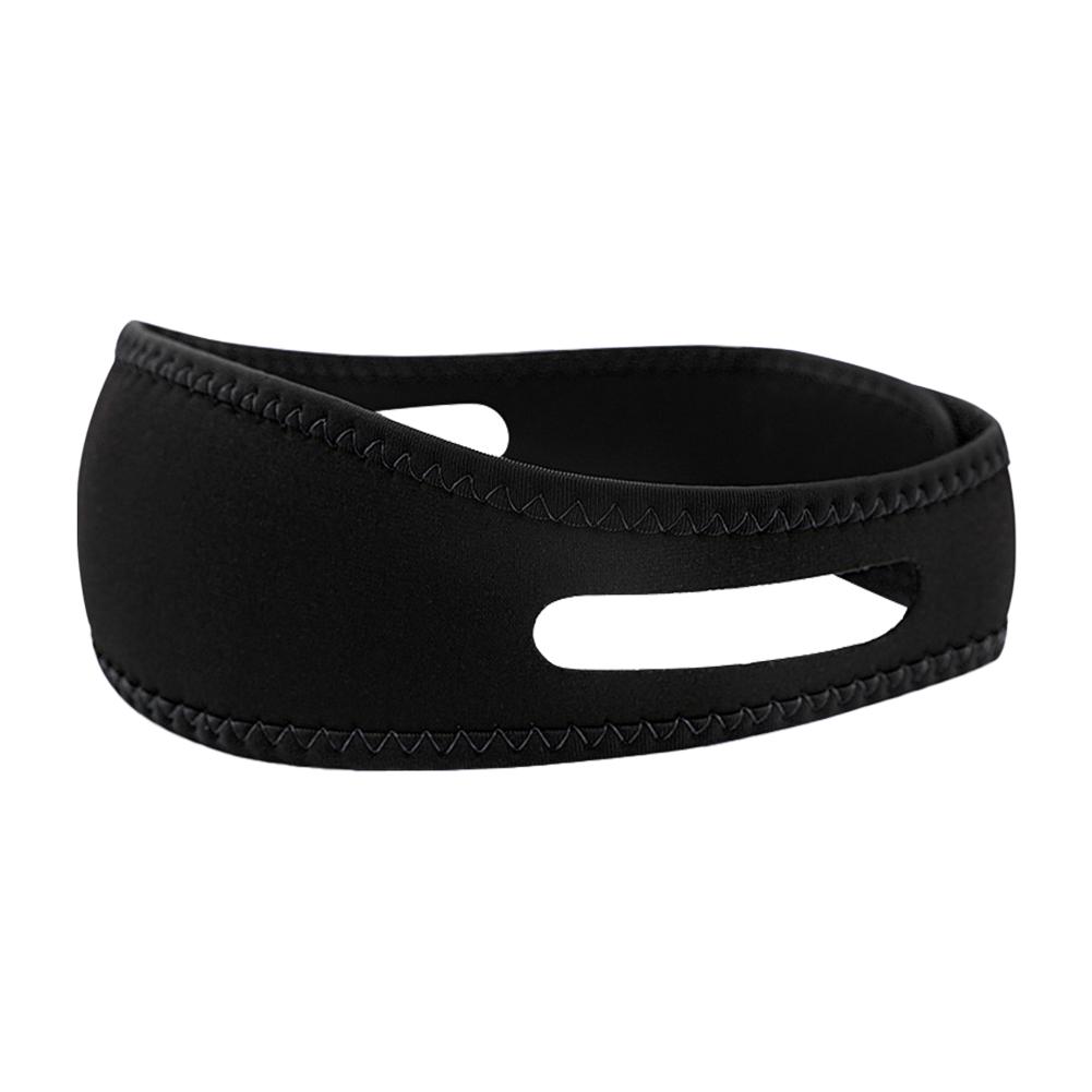 Anti-Schnarch-Gürtel, verstellbarer weicher Kinnriemen, Mundschutz für Frauen und Männer, bessere Atemgesundheit, Schnarchstopper, Verband, Schlafhilfe schwarz