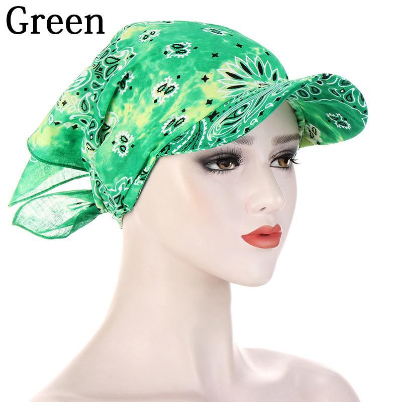 1PC Freizeit Für Frauen Männer Bandana Schal Gedruckt Sonnencreme Hedging Cap Schirmmütze Outdoor Liefert grün