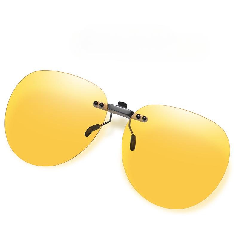 Toad Polarisierte Clip-Sonnenbrille aus Metall, ultraleichte flache verspiegelte Clip-Sonnenbrille für Fahrer