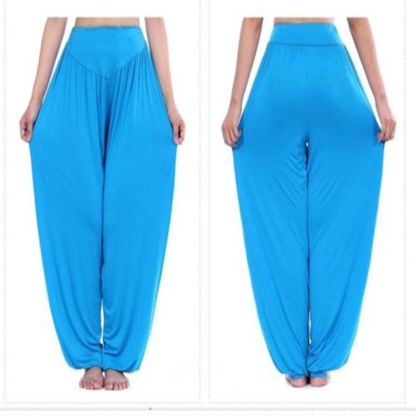 Damen-Harems-Aladdin-Hose, kausale Baggy-Gypsy-lose Tanz-Yoga-Genie-Hose XL himmelblaue