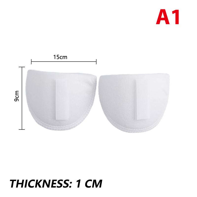 1 Paar Ersatz-Schwamm-Anzug-Schulterpolster für Damen und Herren, Anzug, Kleidung, kein Nähen 9*15*1cm weiß