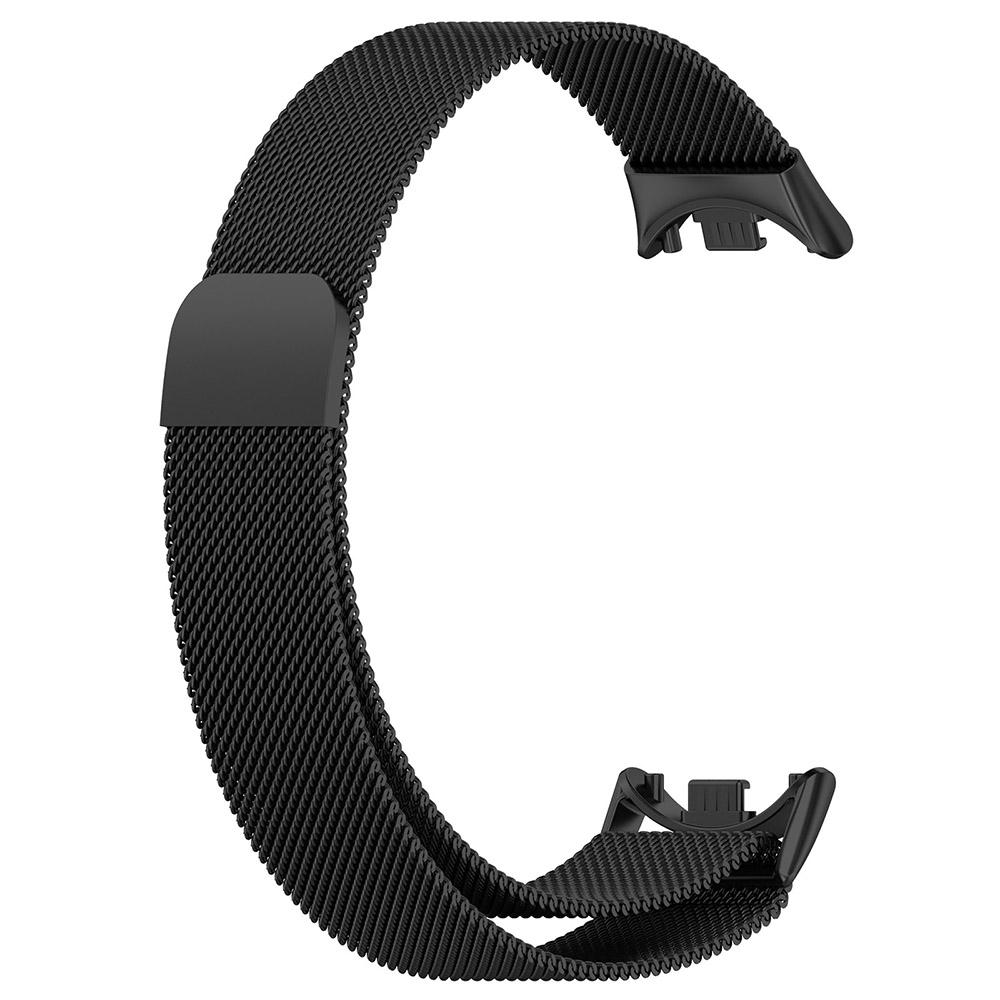Milanaise-Loop-Band für Xiaomi Mi Band 8, Edelstahl-Mesh-Armband, Armband Xiaomi Mi Band 8 schwarz