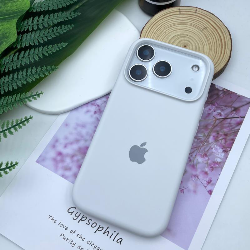 Handyhülle aus flüssigem Silikon für Apple iPhone 17 Pro Max - Einfarbig Große Aussparung Stoßfest Vollständige Abdeckung für iPhone 16/15/14/13/12/11/Pro/Plus/17 Air iPhone 17 Air weiß