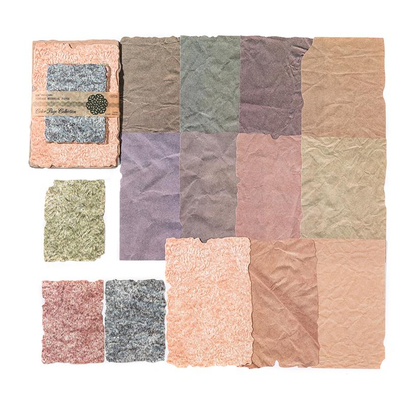 28 teile/paket Vintage Reliefs Textur Papier DIY Scrapbooking Collage Materialien Decor Junk Journal Ästhetik schreibwaren Papier