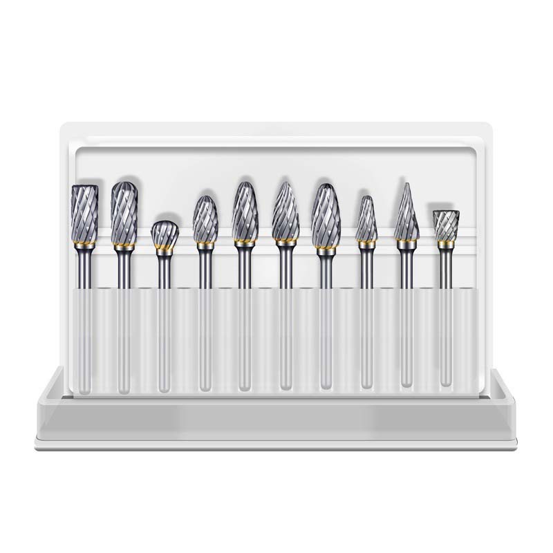 10 Stück 1/8 Zoll Schaft Wolframkarbid-Fräser Drehwerkzeug Grat Double Diamond Cut Rotary Dremel Tools Elektrisches Schleifen 1 set
