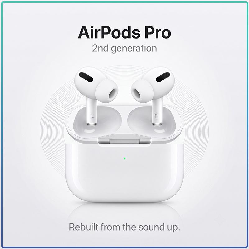 Apple AirPods Pro 2 Kabellose Ohrhörer Aktive Geräuschunterdrückung H2 Chip Bluetooth 5.3 Kopfhörer weiß