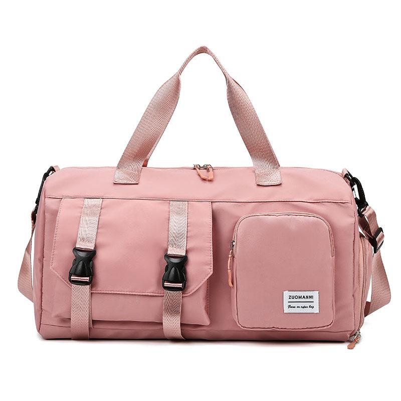 Reisetasche mit großem Fassungsvermögen, tragbare Aufbewahrungstasche für Sport und Fitnessstudio, Wochenendtasche und Reisetasche zum Mitnehmen 1pcs rosa