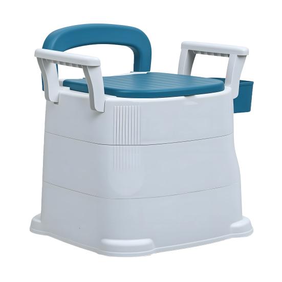 Nachttopf Tragbare Toilette für Erwachsene Toilettenstuhl Sitz mit abnehmbarer Armlehne Mobile Tragbare Toilette Erwachsenen Töpfchenstuhl 1
