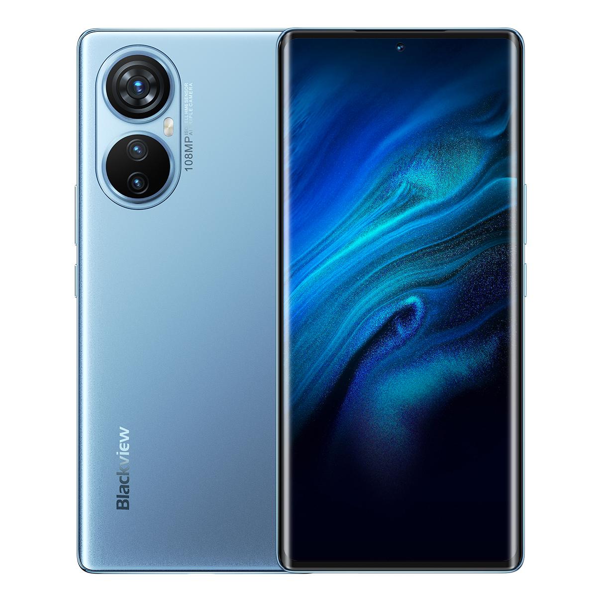 Generalüberholtes Blackview A200 Pro Smartphone 12GB RAM 256GB ROM 120HZ AMOLED Curved Screen 108MP Kamera Helio G99 MTK 66W Rapid PD 5050mAh Mobiltelefon blau