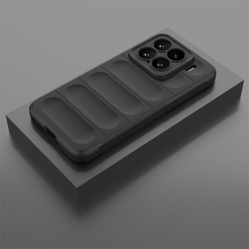 Für Xiaomi 15 Hülle Für Xiaomi 15 Hülle Funda Rutschfest Stoßfest Silikon Schutz Handy Rückseite für Xiaomi 15 For Xiaomi 15 schwarz