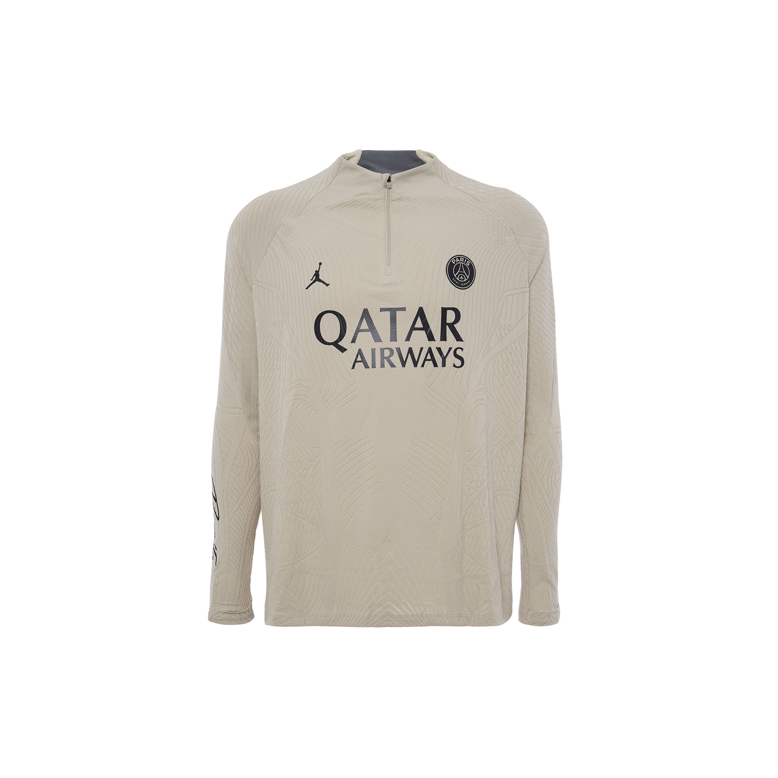 Jordan x PSG Paris Saint-Germain Strike Drittes Dri-Fit Bedrucktes Logo Langarm Fußballtrikot Herren Oberteile Stein DZ0696-231 2XL