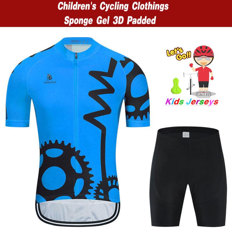 2026 Kinder Radsportbekleidung Fahrradbekleidung Kurzarm Trikot mit Shorts Set Junge Mädchen MTB Rennrad Anzüge Ropa De Ciclismo XXL