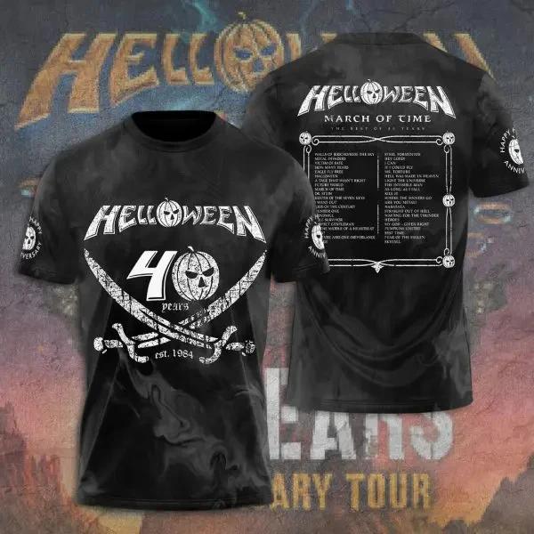 2026 Classic Rock Helloween T-Shirts Herren 3D-Druck Männer Hip Hop Trend Kurzarm-T-Shirt Street Lässig Locker Übergroßes Oberteil XXS
