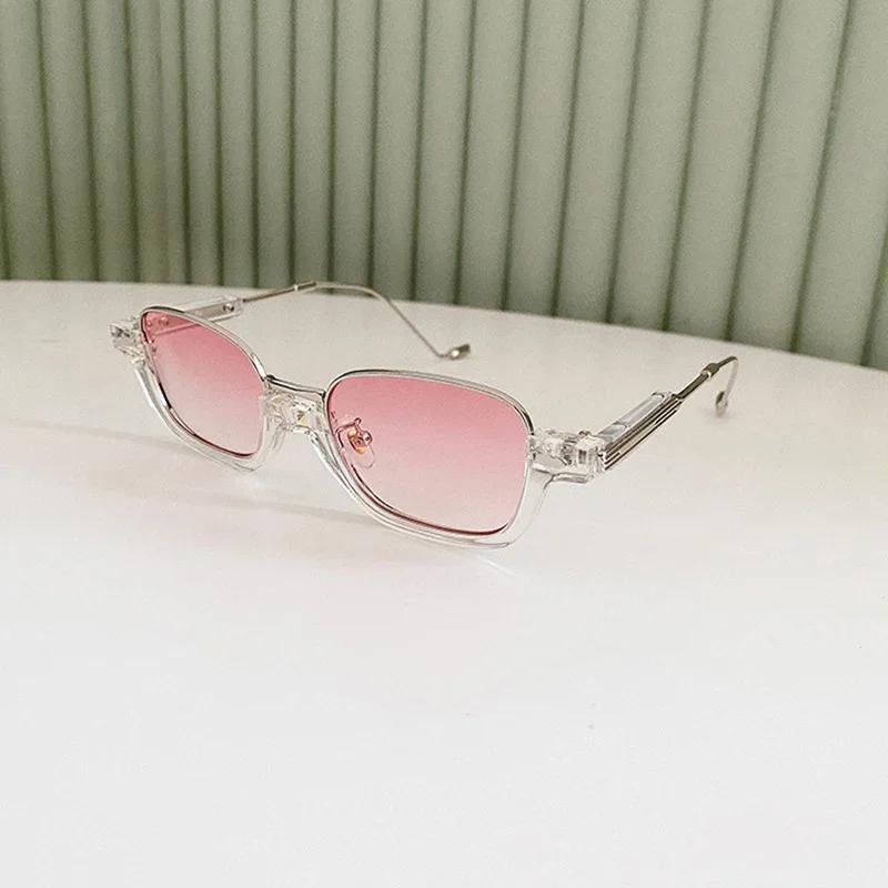 Retro Diamantförmige Damen Sonnenbrille Metall Klein Halbrahmen Sonnenbrille Schmal Hip Hop Vintage Shades Für Damen & Herren