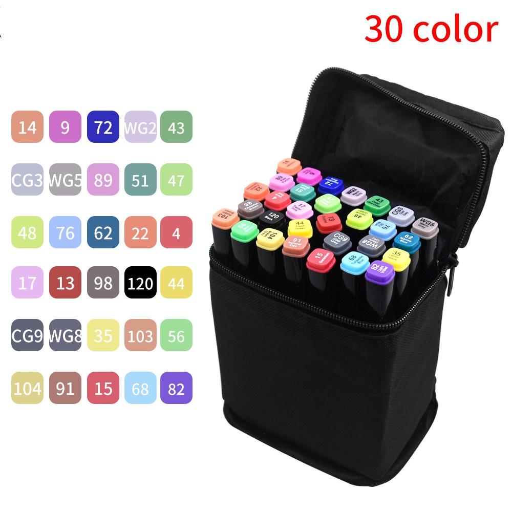 18/24/30/40 Farben Marker Alkohol Filzstift Manga Skizzieren Marker Dual Pinsel Kunst Schulbedarf Zeichenset Schulbedarf 30 colors