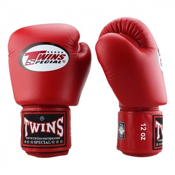 Twins Echte Leder Boxhandschuhe BGVL-3 Rot 14oz